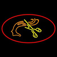 Haircut Logo Enseigne Néon
