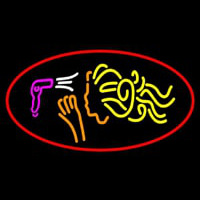 Hair Dryer Logo Enseigne Néon