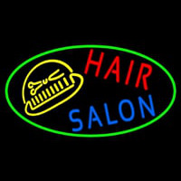 Hair Salon With Scissor And Comb Enseigne Néon