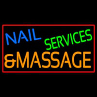 Nail Services And Massage Enseigne Néon