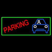 Parking With Car Enseigne Néon