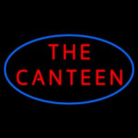 The Canteen With Blue Border Enseigne Néon