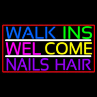 Walk Ins Welcome Nails Hair Enseigne Néon