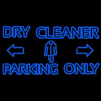 Double Stroke Dry Cleaner Parking Only Enseigne Néon