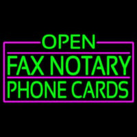 Green Open Fa  Notary Phone Cards With Pink Border Enseigne Néon