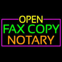 Open Fa  Copy Notary With Pink Border Enseigne Néon