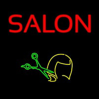 Salon With Scissor Logo Enseigne Néon