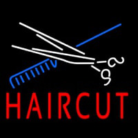 Scissor And Comb Haircut Enseigne Néon