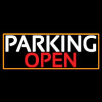 Parking Open With Orange Border Enseigne Néon