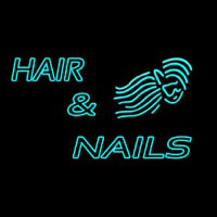 Hair And Nails Double Stroke Enseigne Néon
