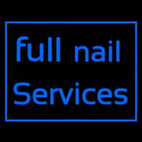 Blue Full Nail Services Enseigne Néon