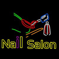 Double Stroke Nail Salon Logo Enseigne Néon
