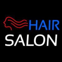 Hair Salon With Girl Logo Enseigne Néon