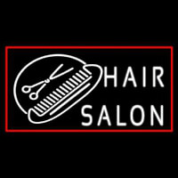 Hair Salon With Scissor And Comb Enseigne Néon