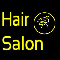 Yellow Hair Salon Enseigne Néon