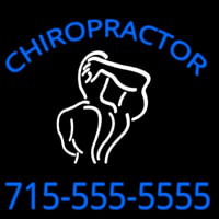 Chiropractor Logo With Number Enseigne Néon
