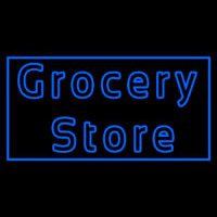 Blue Grocery Store Enseigne Néon