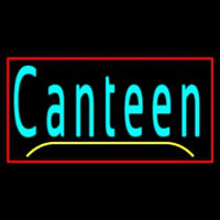 Cursive Canteen With Red Border Enseigne Néon