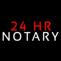 24 Hr Notary Enseigne Néon