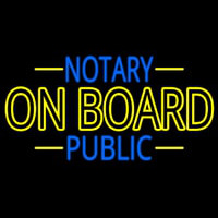 Notary Public On Board Enseigne Néon