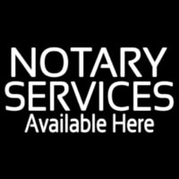 Notary Services Available Here Enseigne Néon