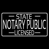 State Notary Public Licensed Enseigne Néon
