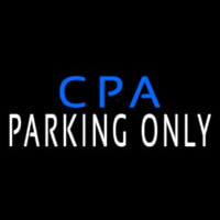 Cpa Parking Only Enseigne Néon