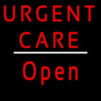 Urgent Care Script1 Open White Line Enseigne Néon