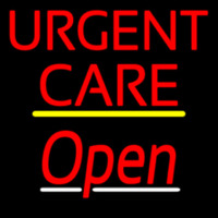 Urgent Care Script2 Open Yellow Line Enseigne Néon