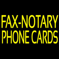 Yellow Fa  Notary Phone Cards With White Border Enseigne Néon
