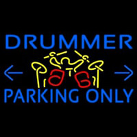 Drummer Parking Only Enseigne Néon