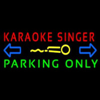 Karaoke Singer Parking Only 2 Enseigne Néon
